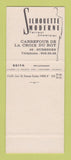 Matchbook Cover - Silhouette Moderne Men's Clothes Suresnes France SAMPLE