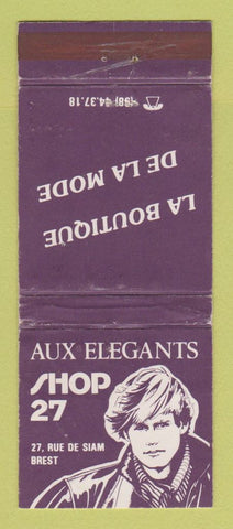 Matchbook Cover - La Boutique de la Mode Clothes Brest France WORN