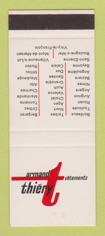 Matchbook Cover - Armand Thiery Clothes? France Paris