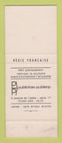 Matchbook Cover - Armand Thiery Clothes? France Paris
