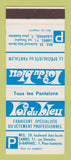 Matchbook Cover - Roi Du Bleau Clothes Nice Cannes St Raphael France SAMPLE