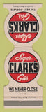Matchbook Cover - Clark's oil gas Jewelite Atlanta GA WEAR