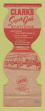 Matchbook Cover - Clark's oil gas Jewelite Atlanta GA WEAR