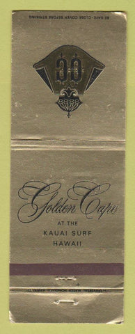 Matchbook Cover - Golden Cape Kauai Surf Hawaii