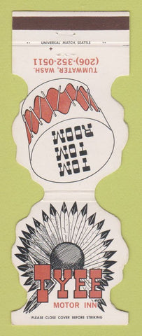 Matchbook Cover - Tyee Motor Inn Tom Tom Room Tumwater WA Jewelite
