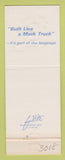 Matchbook Cover - Mack Semi Trucks Signal Hill CA