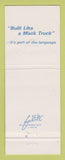 Matchbook Cover - Mack Semi Trucks St Louis MO WEAR