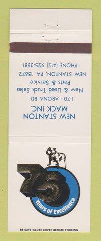 Matchbook Cover - Mack Semi Trucks New Stanton PA