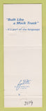 Matchbook Cover - Mack Semi Trucks New Stanton PA