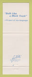 Matchbook Cover - Mack Semi Trucks Vineland NJ Horner