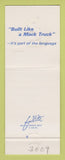 Matchbook Cover - Mack Semi Trucks Dallas TX