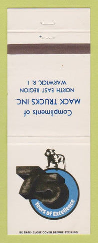 Matchbook Cover - Mack Semi Trucks Warwick RI