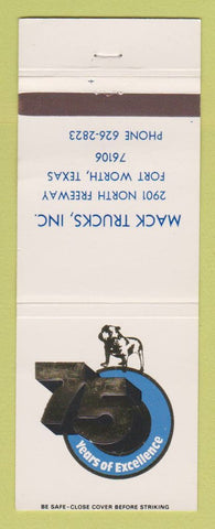 Matchbook Cover - Mack Semi Trucks Fort Worth TX