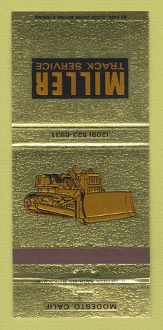 Matchbook Cover - Miller Caterpillar Modesto CA 30 Strike