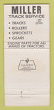 Matchbook Cover - Miller Caterpillar Modesto CA 30 Strike