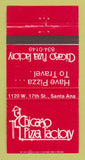 Matchbook Cover - Chicago Pizza Factory Santa Ana CA 30 Strike