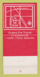 Matchbook Cover - Chicago Pizza Factory Santa Ana CA 30 Strike