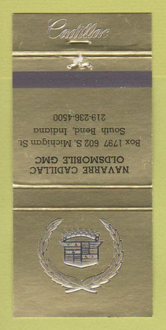 Matchbook Cover - Navarre Oldsmobile South Bend IN Cadillac 30 Strike
