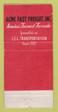 Matchbook Cover - Acme Fast Freight Trucking WEAR 30 Strike