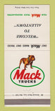 Matchbook Cover - Mack Trucks Allentown PA Semi 30 Strike