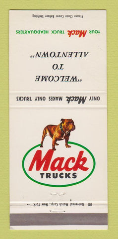 Matchbook Cover - Mack Trucks Allentown PA Semi 30 Strike