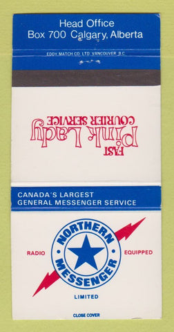 Matchbook Cover - Northern Messenger Pink Lady Courier Calgary AB WEAR 30 Strike