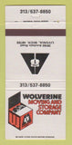 Matchbook Cover - Wolverine Moving Storage Trucking Livonia MI 30 Strike