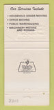 Matchbook Cover - Wolverine Moving Storage Trucking Livonia MI 30 Strike