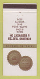 Matchbook Cover - Caterpillar Tractors Berglund Santa Rosa Willits CA 30 Strike