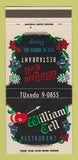Matchbook Cover - William Tell Restaurant Chicago IL 30 Strike