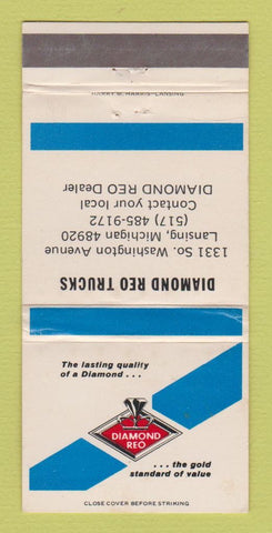 Matchbook Cover - Diamond REO Trucks Lansing MI WEAR 30 Strike