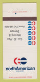Matchbook Cover - North American Van Lines Cor O Van Moving 30 Strike