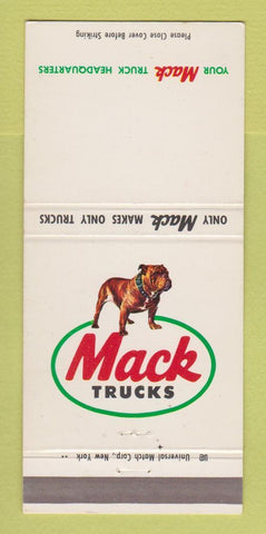 Matchbook Cover - Mack Semi Trucks 30 Strike