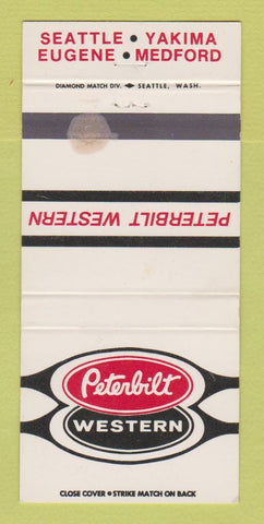 Matchbook Cover Peterbilt Semi Truck Seattle Yakima WA Medford OR WEAR 30 Strike