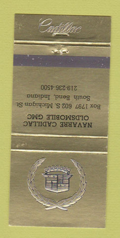 Matchbook Cover - Navarre Oldsmobile South Bend IN Cadillac 30 Strike