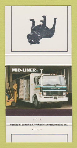 Matchbook Cover - Mack Trucks Mid Liner Evans City PA 30 Strike