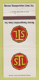 Matchbook Cover - Service Transportation Lines Trucking 30 Strike