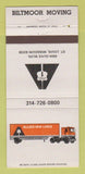 Matchbook Cover Allied Van Lines Trucking St Louis MO Biltmoor Moving 30 Strike