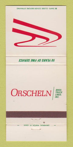 Matchbook Cover - Orscheln Bros Trucking Lines Moberly MO WEAR 30 Strike