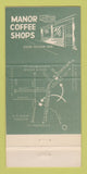 Matchbook Cover - Manor Coffee Shop San Francisco CA 30 Strike