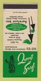 Matchbook Cover - Queen's Surf Waikiki Hawaii girlie WEAR 30 Strike