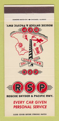 Matchbook Cover - Roscoe Snyder & Pacific Railroad 30 Strike