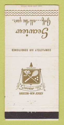Matchbook Cover - Seaview Country Club Absecon NJ WEAR 30 Strike