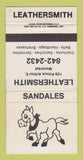 Matchbook Cover - Leathersmith Leather Sandales Belts Bags Montreal QC 30 Strike