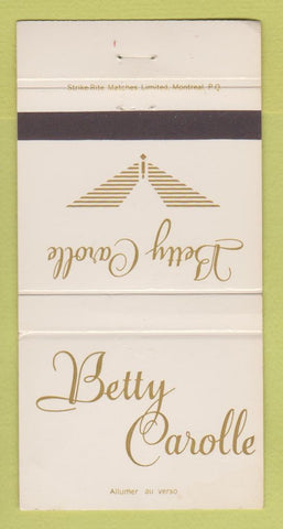 Matchbook Cover - Betty Carolle Clothes QC WEAR 30 Strike