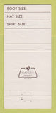 Matchbook Cover - Cutter Bill Western Clothes Houston TX Dallas 30 Strike