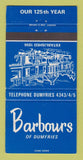 Matchbook Cover - Barbours of Dumfries Stranraer Scotland WEAR 30 Strike