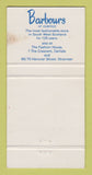 Matchbook Cover - Barbours of Dumfries Stranraer Scotland WEAR 30 Strike