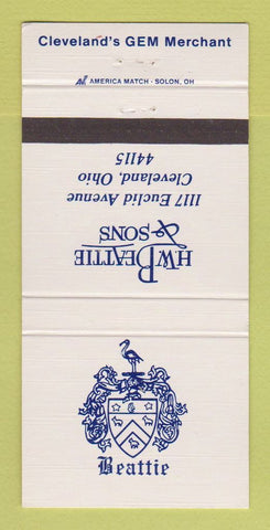 Matchbook Cover - HW Beattie Gems Cleveland OH 30 Strike