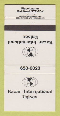 Matchbook Cover - Bazar International Clothes Ste Foy QC 30 Strike